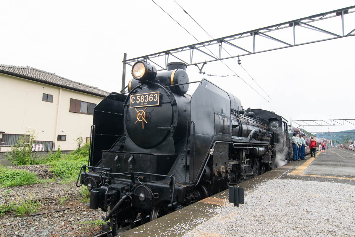 秩父鉄道のSLパレオエクスプレスの機関車ーC58