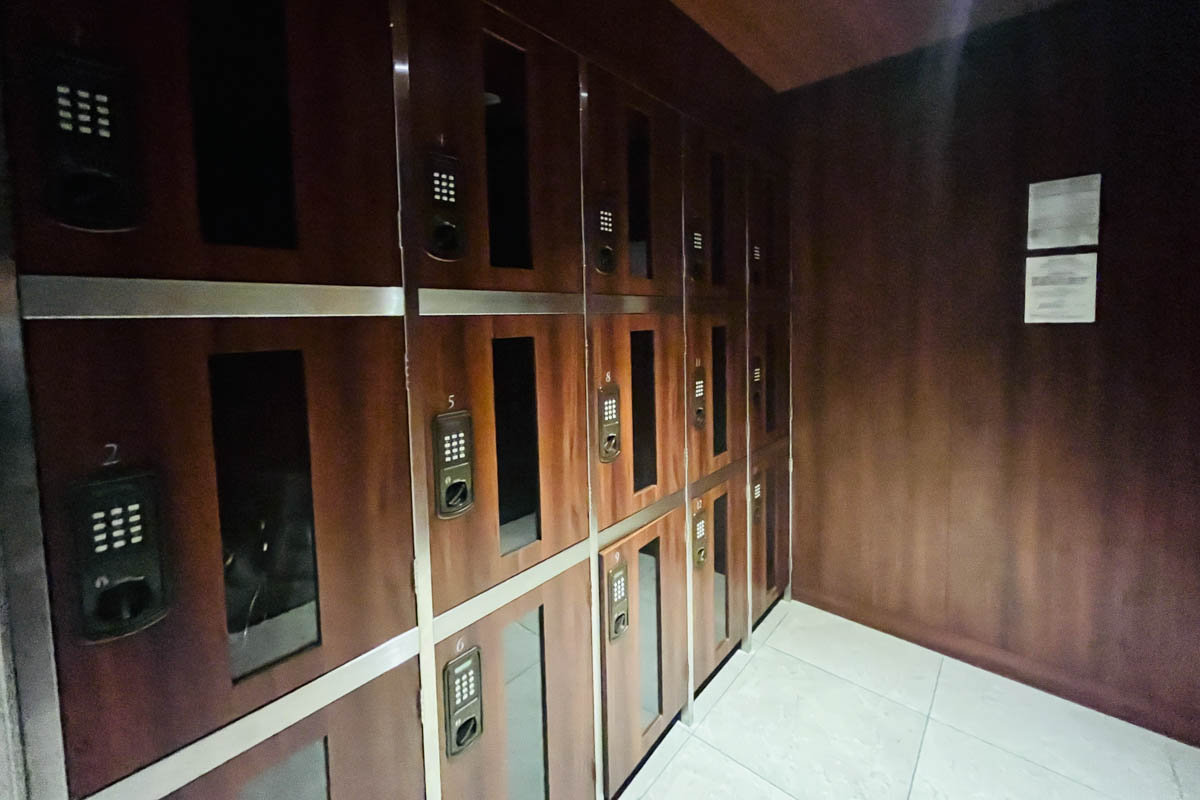 ダイヤモンド・プレミアラウンジのロッカースペース